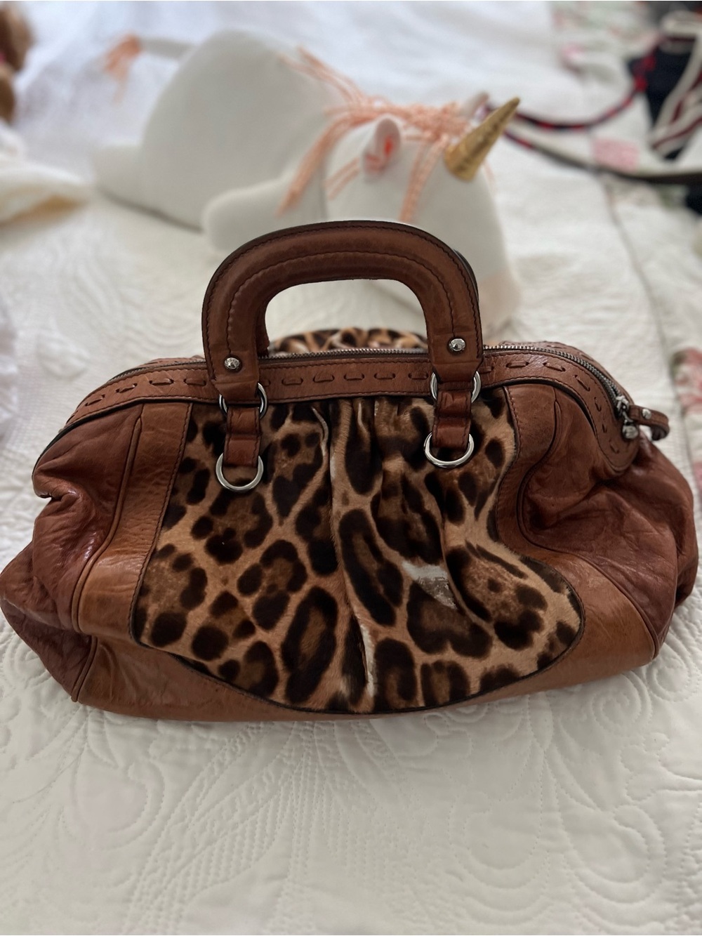 VINTAGE DOLCE & GABBANA MISS ROMANTIQUE PONY HAIR BAG